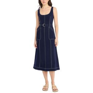 Luxely Womens  Midi Dress, Blue